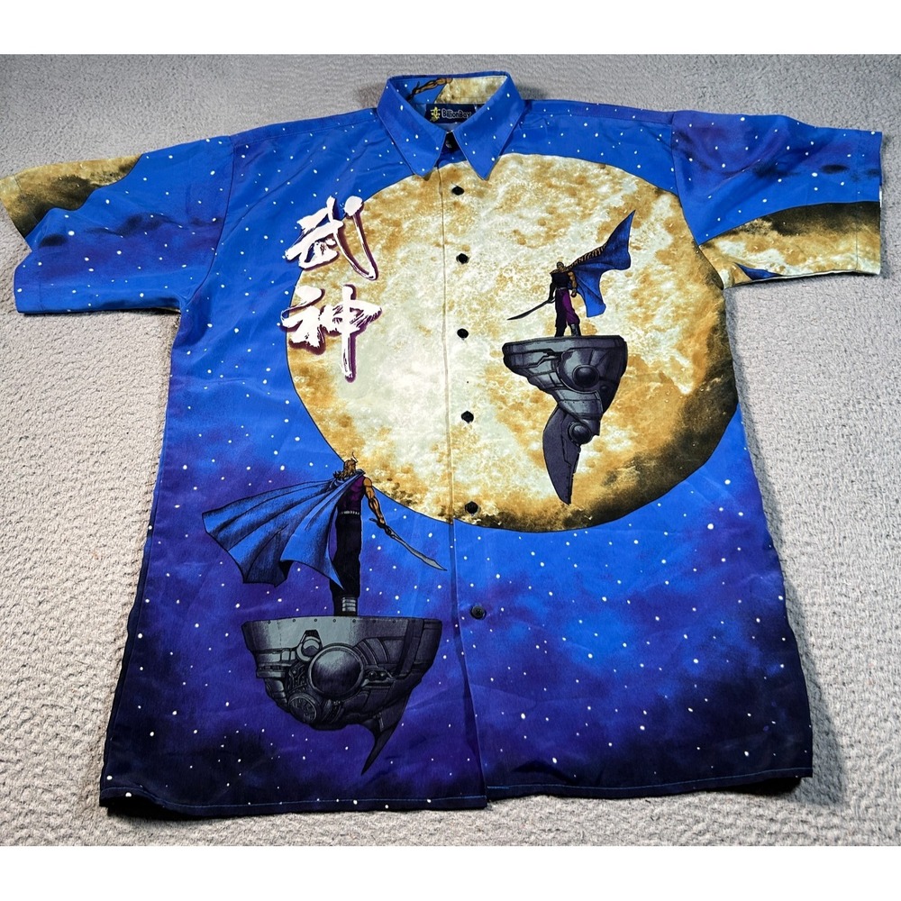 Vtg‎ Billion Bay Anime JoJo's Bizarre Adventure Shirt Mens Medium AOP Flaw**